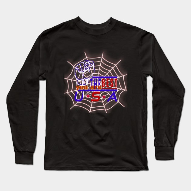 You Are The Best USA Intimate Spider web design-surfing festival in Los Angeles Long Sleeve T-Shirt by Top-you